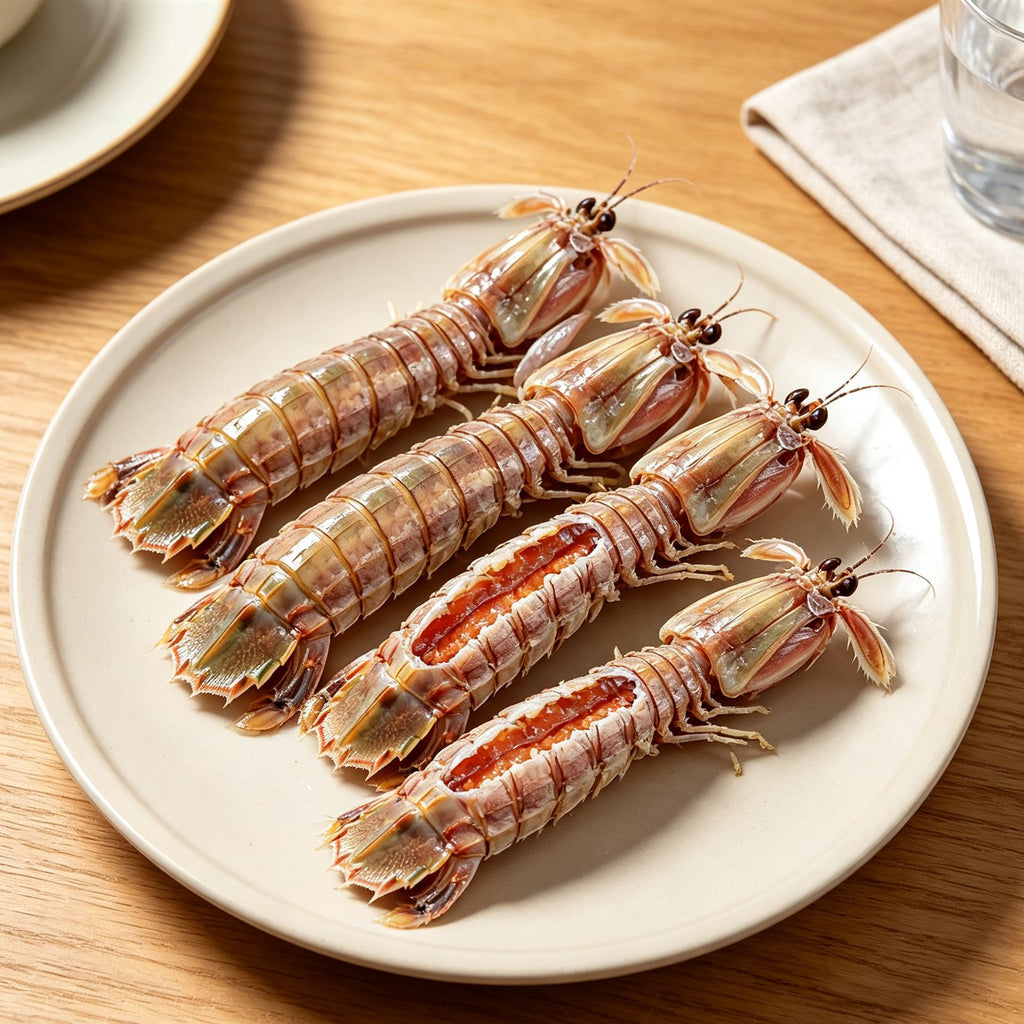 Fresh Split Mantis Shrimp with Roe