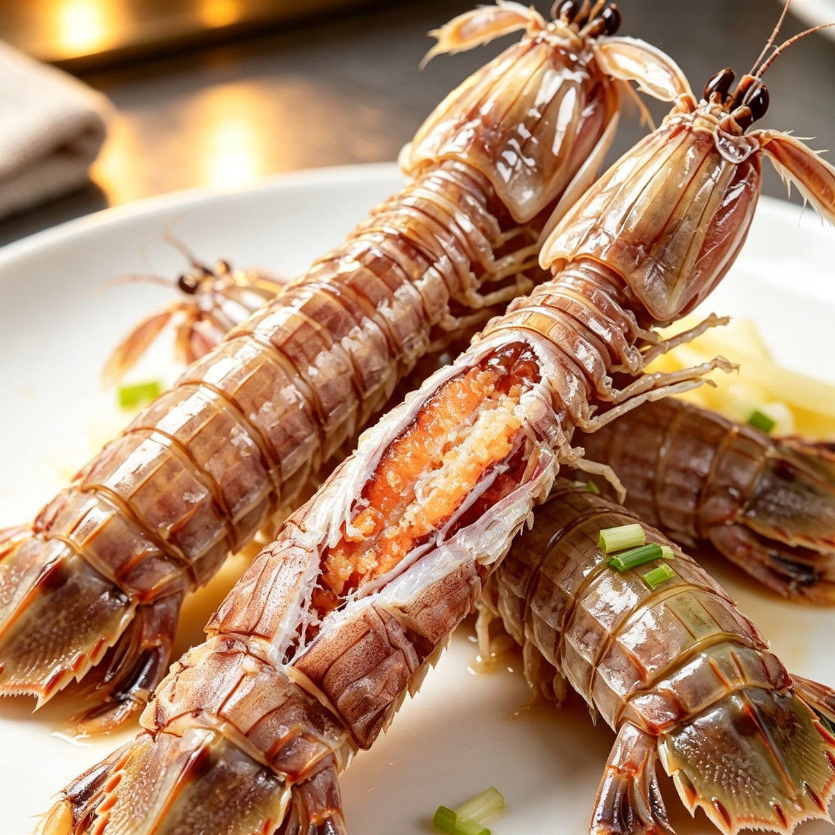 Fresh Split Mantis Shrimp with Roe