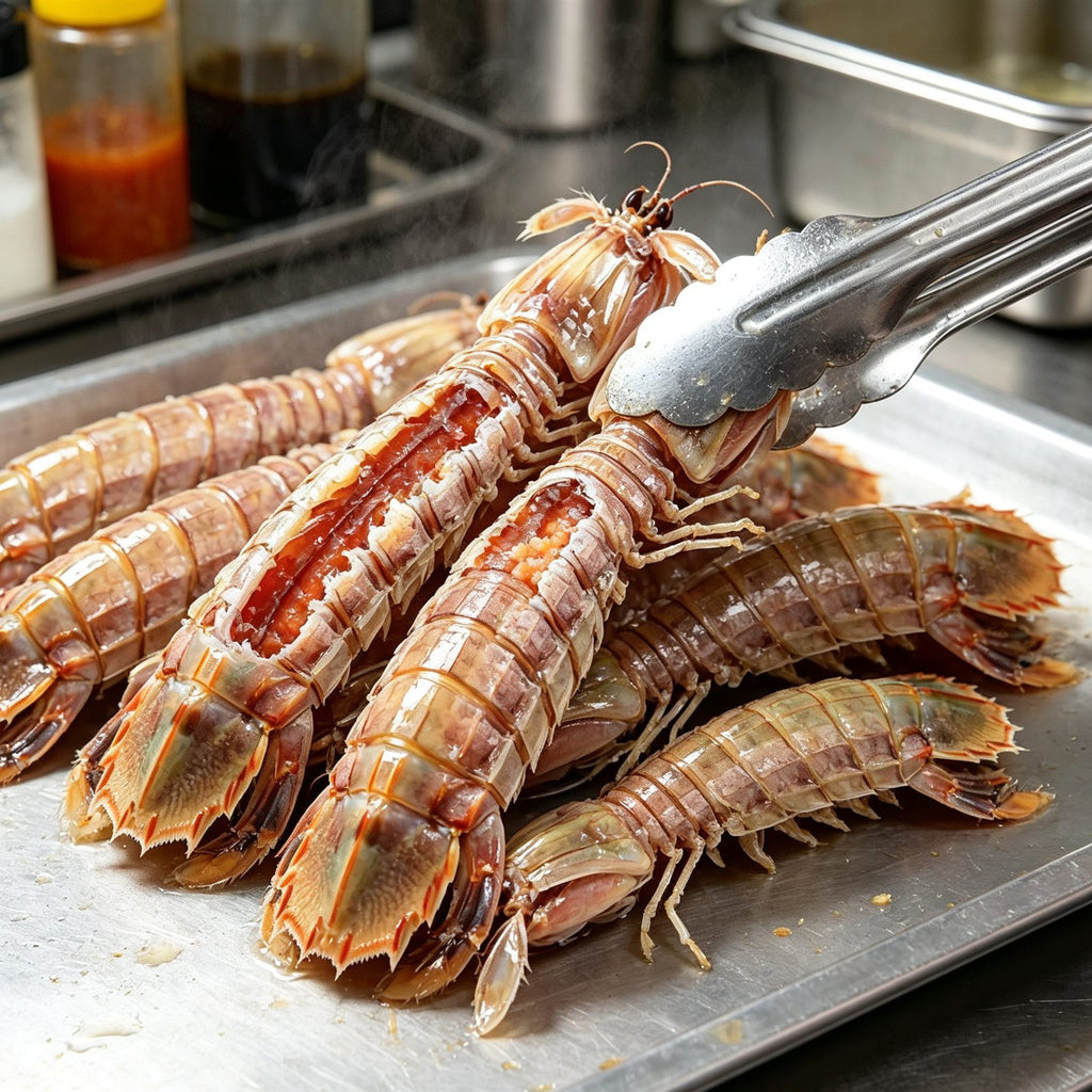 Fresh Split Mantis Shrimp with Roe