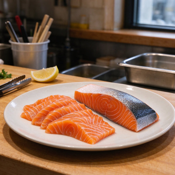 Fresh-Frozen Salmon Sashimi Slices